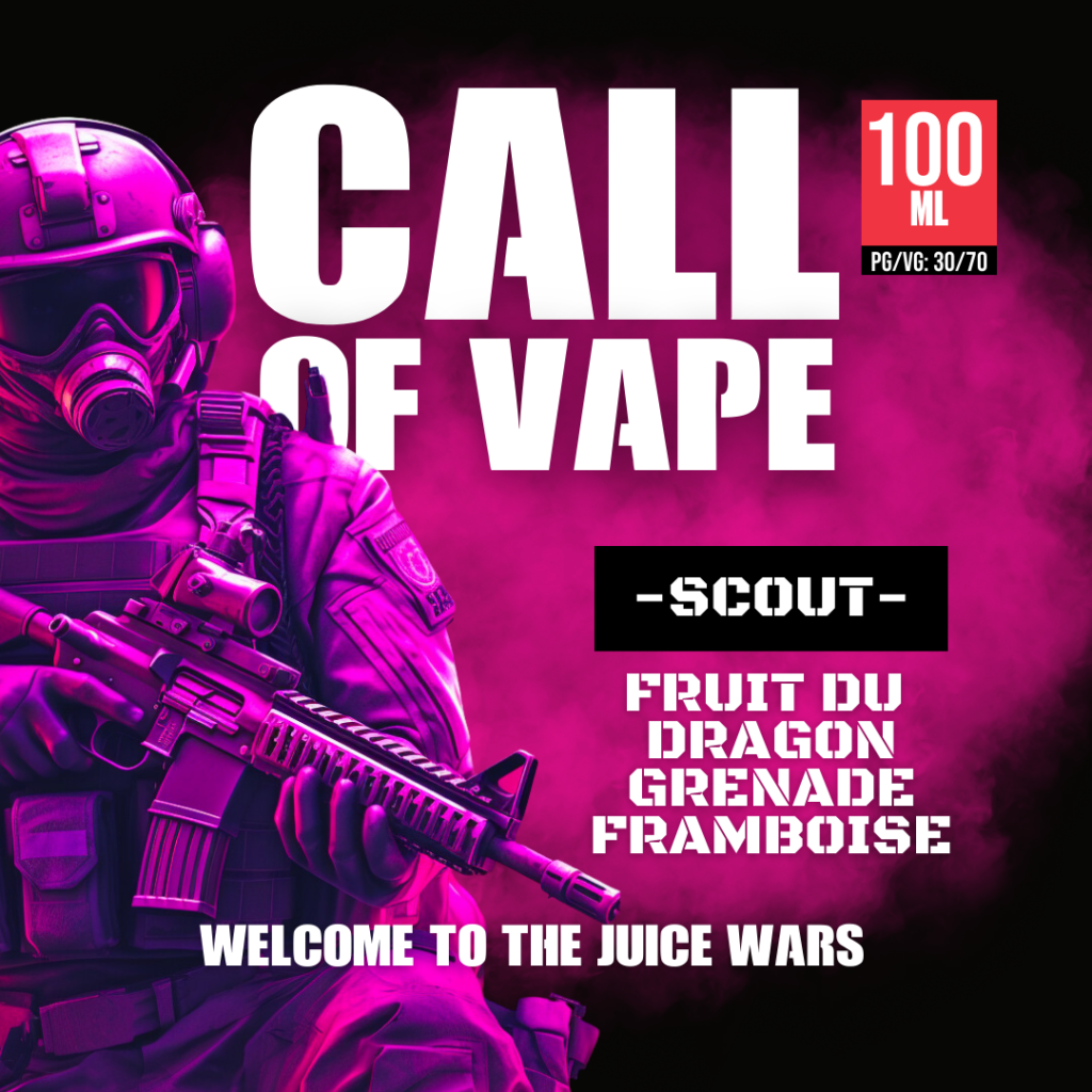 CALL-OF-VAPE-E-LIQUIDE-SCOUT-GOUT-FRAMBOISE-FRUIT-DU-DRAGON-GRENADE