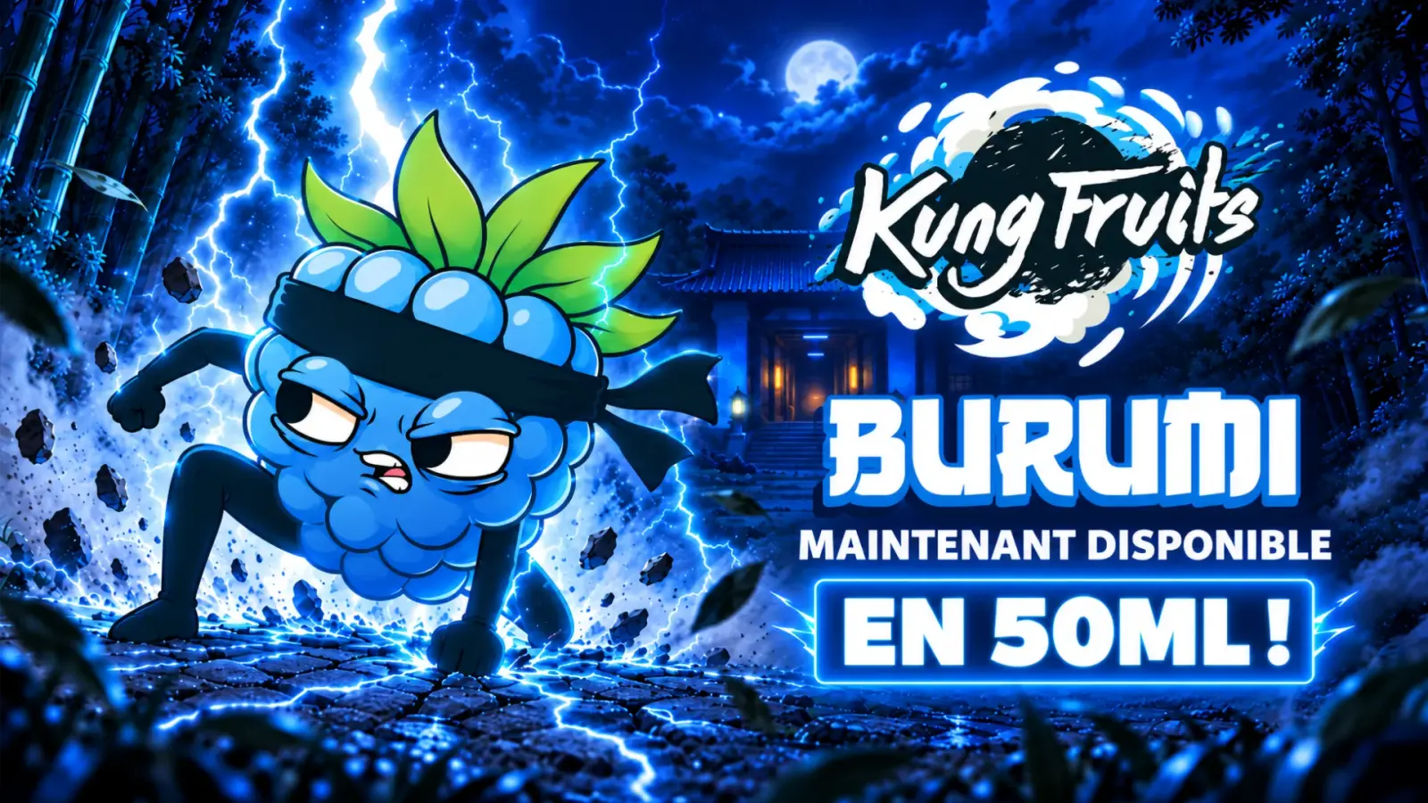 BURUMI : le nouvel e-liquide framboise bleue 50 ml de Cloud Vapor