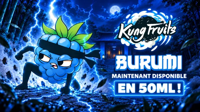 BURUMI : le nouvel e-liquide framboise bleue 50 ml de Cloud Vapor