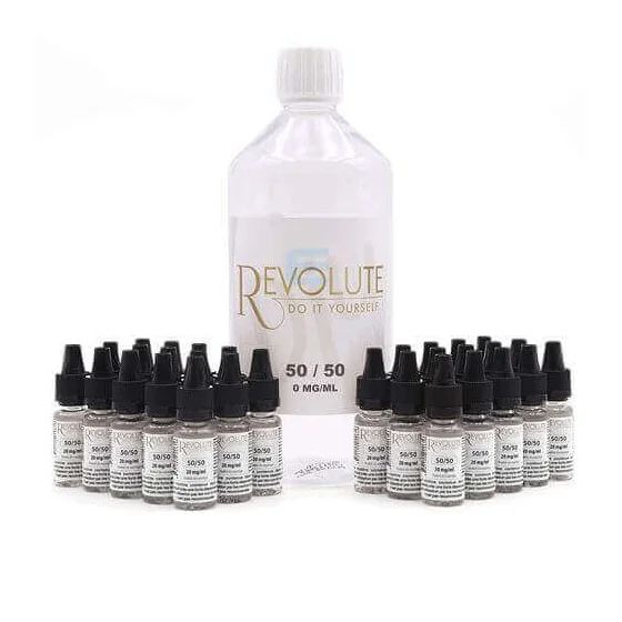 Pack DIY 50/50 1 L - Revolute Nicotine : 6 mg