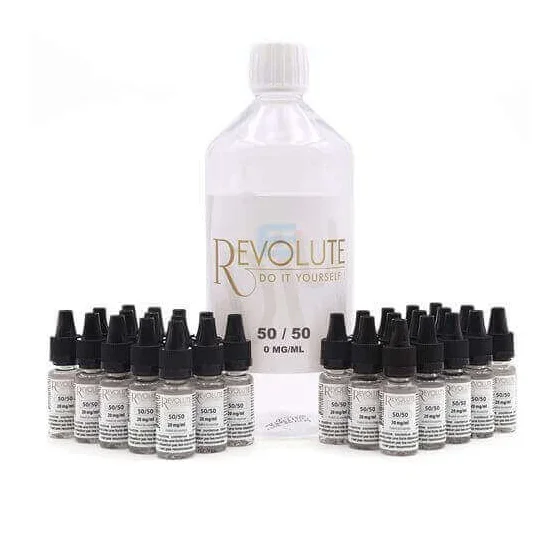 Pack DIY 50/50 1 L - Revolute Nicotine : 6 mg